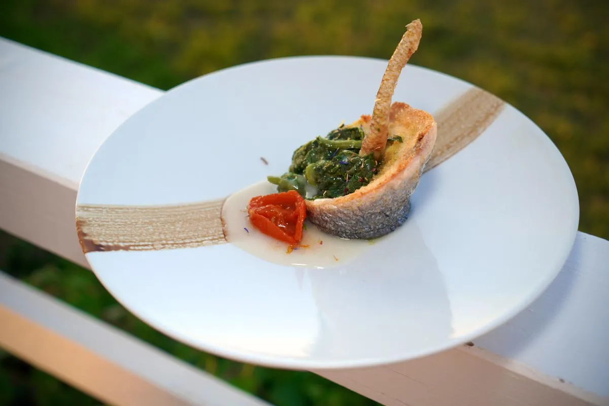 Piatto gourmet con verdure